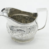 George III Sterling Silver Floral Pattern Cream Jug Antique c1790 Londo