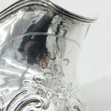 George III Sterling Silver Floral Pattern Cream Jug Antique c1790 Londo
