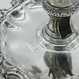 George IV Sterling Silver Floral Pattern Chamberstick Antique 1824 Sheffield