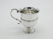 Edwardian Sterling Silver Christening Mug Antique 1903 Sheffield