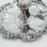 George IV Sterling Silver Floral Pattern Chamberstick Antique 1824 Sheffield