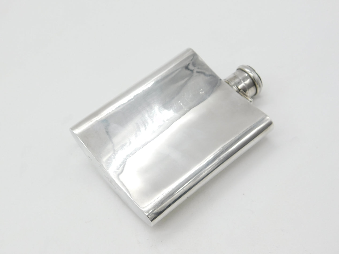 Swaine Sterling Silver Golf Club Hip Flask 1921 Birmingham Antique Art Deco