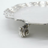 George III Scottish Provincial Sterling Silver Crested Salver Dish Antique c1790