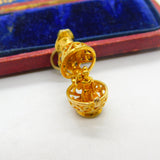 9ct Yellow Gold Opening Lady in the Wine Jug Charm 1977 Birmingham Vintage