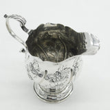 George III Sterling Silver Pedestal Floral Pattern Cream Jug Antique 1764 London