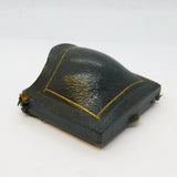 Victorian Boxed 15ct Yellow Gold Lucky Horseshoe Mourning Brooch Antique