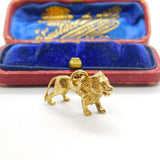 9ct Yellow Gold Leo Zodiac Lion Form Charm or Pendant c1970 Birmingham Vintage