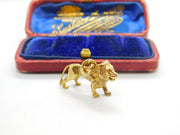 9ct Yellow Gold Leo Zodiac Lion Form Charm or Pendant c1970 Birmingham Vintage