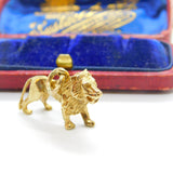 9ct Yellow Gold Leo Zodiac Lion Form Charm or Pendant c1970 Birmingham Vintage