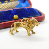 9ct Yellow Gold Leo Zodiac Lion Form Charm or Pendant c1970 Birmingham Vintage