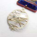 Large Sterling Silver Zodiac Astrological Sundial Pendant Vintage 1977 London
