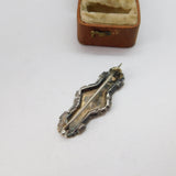 Victorian Sterling Silver 'Agnes' Name Sweetheart Brooch 1896 Chester Antique