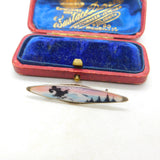 Gustav Gaudernack Sterling Silver & Enamel Singing Bird Winter Brooch Antique