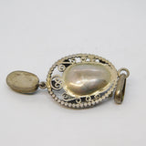 19th Century Sterling Silver Austro-Hungarian Turquoise Drop Pendant Antique c1860