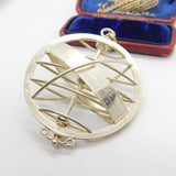Large Sterling Silver Zodiac Astrological Sundial Pendant Vintage 1977 London