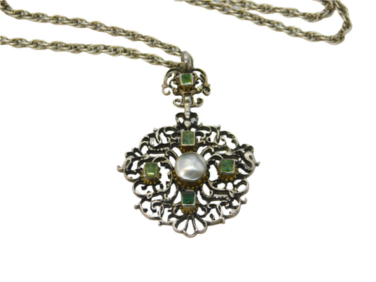 Antique Austro-Hungarian Silver Necklace