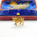 9ct Yellow Gold Taurus the Bull Zodiac Charm or Pendant 1958 Birmingham