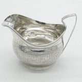 George III Sterling Silver Greek Maze Pattern Cream Jug Antique 1809 London