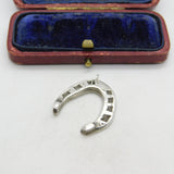Sterling Silver Good Luck Horseshoe Fob Pendant 1932 Birmingham Antique