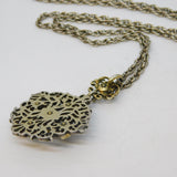 19th Century Sterling Silver Austro-Hungarian Emerald & Freshwater Pearl Necklace Antique c1860