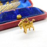 9ct Yellow Gold Capricorn the Goat Zodiac Charm or Pendant c1970 Birmingham