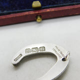 Sterling Silver Good Luck Horseshoe Fob Pendant 1932 Birmingham Antique