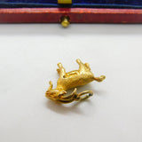 9ct Yellow Gold Capricorn the Goat Zodiac Charm or Pendant c1970 Birmingham