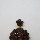 19th Century Austro-Hungarian 9ct Gold & Garnet Locket Pendant Antique c1860