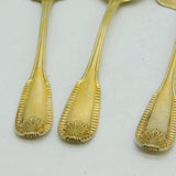 19th Century French .950 Silver Gilt Dessert Cutlery Four-Part Set Antique c1880