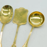 19th Century French .950 Silver Gilt Dessert Cutlery Four-Part Set Antique c1880