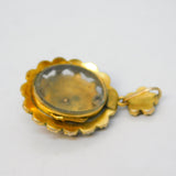 19th Century Austro-Hungarian 9ct Gold & Garnet Locket Pendant Antique c1860