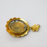 19th Century Austro-Hungarian 9ct Gold & Garnet Locket Pendant Antique c1860