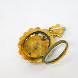 19th Century Austro-Hungarian 9ct Gold & Garnet Locket Pendant Antique c1860