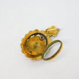 19th Century Austro-Hungarian 9ct Gold & Garnet Locket Pendant Antique c1860