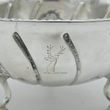George III Irish Sterling Silver Stag Crest Fluted Bowl Antique c1790 Dublin
