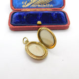 Victorian 9ct Gold & Enamel Back & Front Monogram CIA Locket Antique c1890