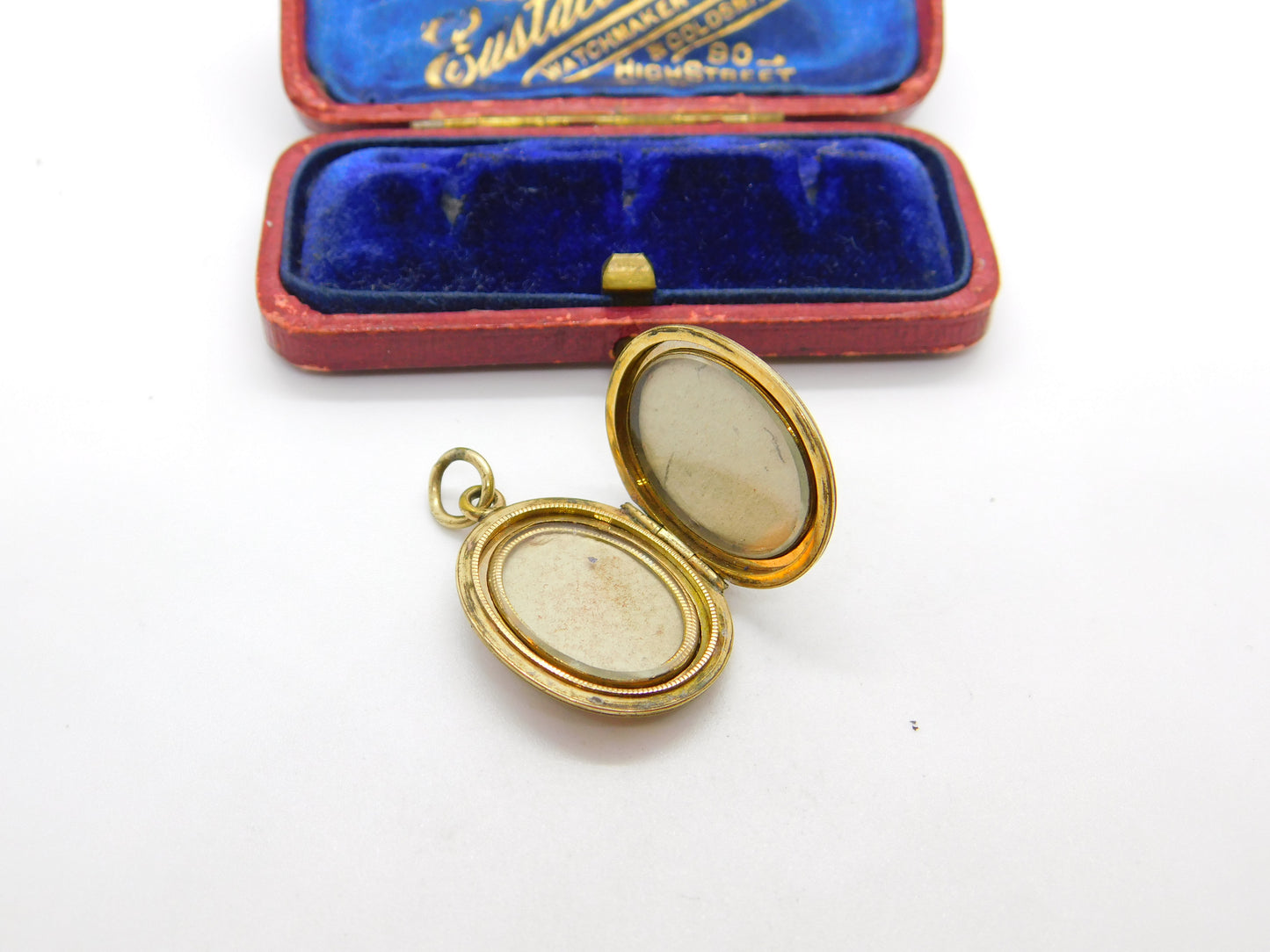 Victorian 9ct Gold & Enamel Back & Front Monogram CIA Locket Antique c1890