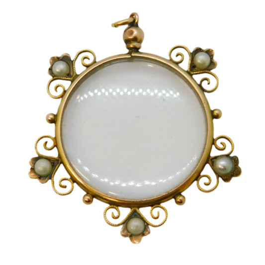 EDwardian 9ct Gold Pearl Pendant