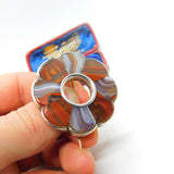 Victorian Scottish Sterling Silver & Agate Floral Kilt Brooch Antique c1850