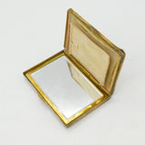 Victorian Sterling Silver Gilt Colourful Enamel Pheasant Scene Mirror Compact