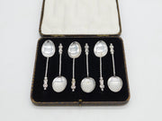 Edwardian Boxed Set of Sterling Silver Apostle Teaspoons Antique 1904 Birmingham