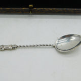 Edwardian Boxed Set of Sterling Silver Apostle Teaspoons Antique 1904 Birmingham
