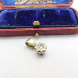Victorian 9ct Gold & 0.2ct Princess Cut Set Diamond Drop Pendant c1900 Antique