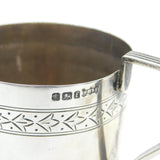 Victorian Sterling Silver Floral Pattern Christening Mug Antique 1898 Sheffield