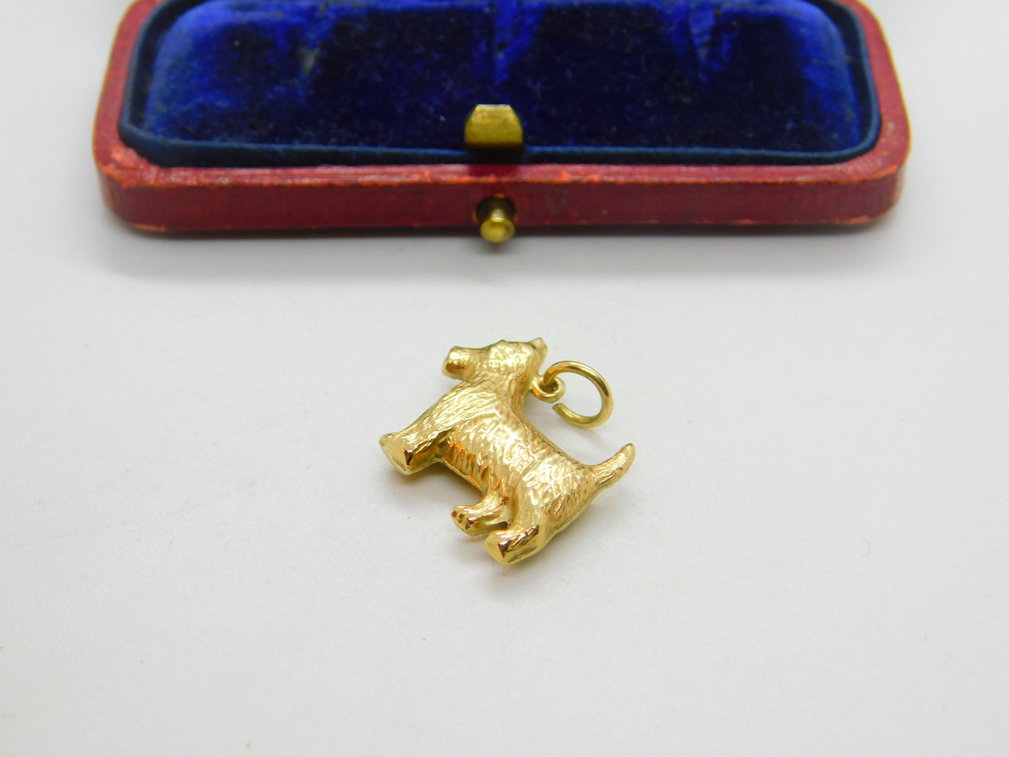 9ct Yellow Gold Westie Dog Charm Pendant Vintage 1969 Birmingham