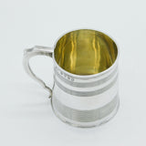 George III Sterling Silver Lined Pattern Christening Mug Antique 1779 London