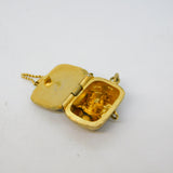 Egyptian Sterling Silver & Enamel Moses Basket Charm Antique c1920 Art Deco