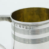 George III Sterling Silver Lined Pattern Christening Mug Antique 1779 London