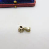 Victorian 9ct Gold & 0.2ct Princess Cut Set Diamond Drop Pendant c1900 Antique