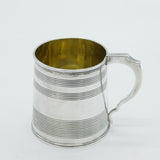 George III Sterling Silver Lined Pattern Christening Mug Antique 1779 London